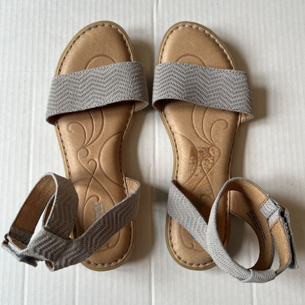 Born Women's Tan Masala Tegal Suede Leather Hand Crafted Ankle Sandals Size 8M